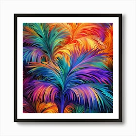 Colorful Palm Trees Art Print