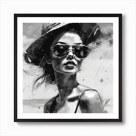 Black And White Painting 1 Art Print