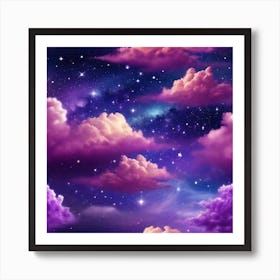 Purple Clouds In The Sky 1 Art Print