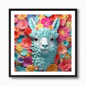 Llama Head Art Print