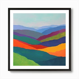 Colourful Abstract Great Smoky Mountains National Park Usa 1 Art Print