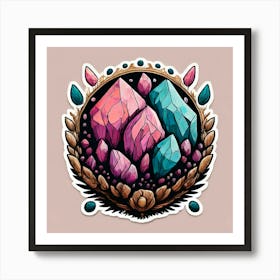 Crystals In A Circle 1 Art Print