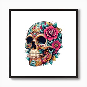 Day Of The Dead Skull Art Print