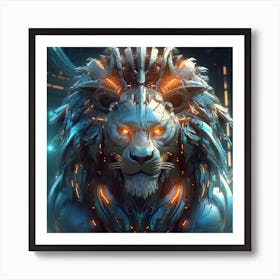 Armadiler Lion Sufusticated Futuristic Style Sharp Lightglowbos 45fc5e9f E99e 4c40 A437 D7d675e6d961 Art Print