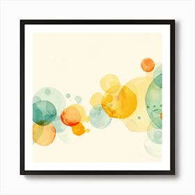 Watercolor Bubbles 1 Art Print