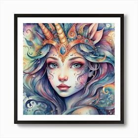 Unicorn Girl Art Print