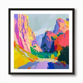 Colourful Abstract Yosemite National Park Usa 2 Art Print