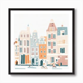 Pastel Amsterdam Art Print