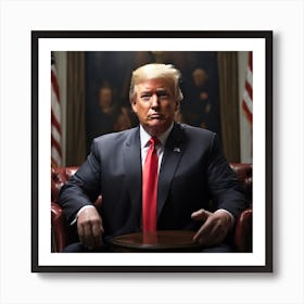 Trump Portrait Make America Great Again 2024 us election Art Print