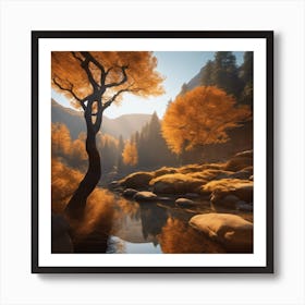 Inspirational Views under the Autumn Sky Art Print