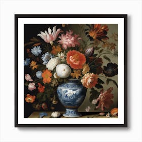 A Still Life Of Flowers In A Wanli Vase, Ambrosius Bosschaert the Elder 7 Art Print