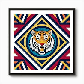 Diamond Tiger Head Affiche