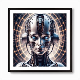 Cyborg Woman 12 Art Print