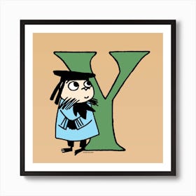 Moomin Collection Alphabet Letter Y Art Print