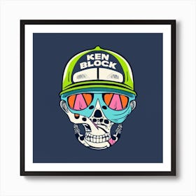 Ken Block Skull Art Print