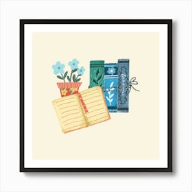 Cozy reading time Art Print