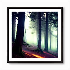 Foggy Forest Art Print