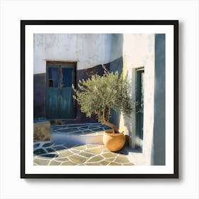 Olive Tree With A Door (I) Art Print