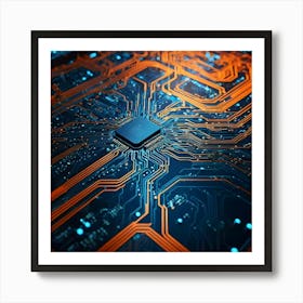 Computer Circuit Board 10 Art Print