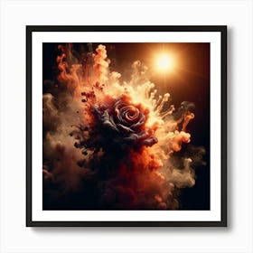 Abstract Rose 1 Art Print