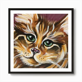 Ginger Cat art Art Print