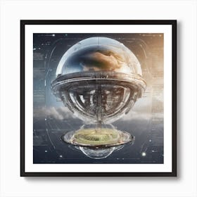 Earth In Space 45 Art Print