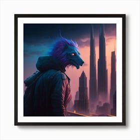 Urban Werewolf Art Print