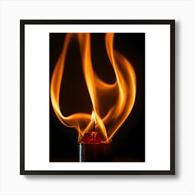 Flaming Candle Art Print