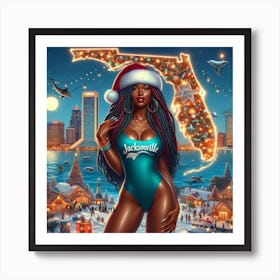 Beach Christmas  Art Print