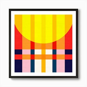 Geometric and colorful shapes 17 Art Print