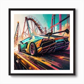 Lambo Coaster 1 Art Print