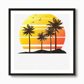 Key West Florida Vacation Beach Tropical Family Group Art Print