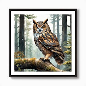 Great Horned Owl 15 Art Print