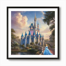 Disney World Cinderella Castle Florida Usa Art Print 1 Art Print