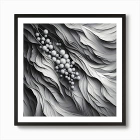 Abstract, Black And White, Nature’s Touch Art Print