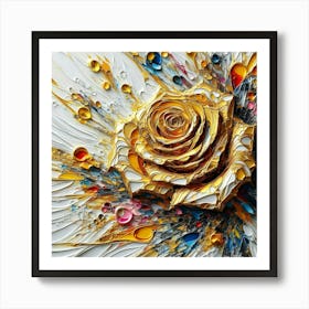 Gold Rose 11 Art Print