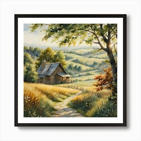 Countryside Peaceful Nature Hyper Realistic Hd 46209499711 Art Print