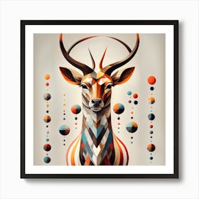 Abstract Deer Art Print