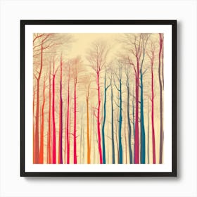 Colorful Trees 6 Art Print