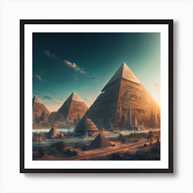 Egyptian Pyramids Art Print