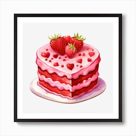 Valentine'S Day Cake 29 Art Print