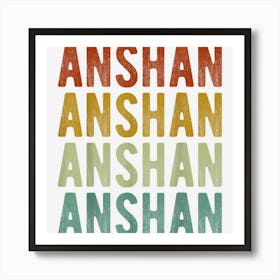 Anshan City China Retro Vintage Art Print