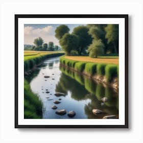 River In The Countryside 9 Art Print