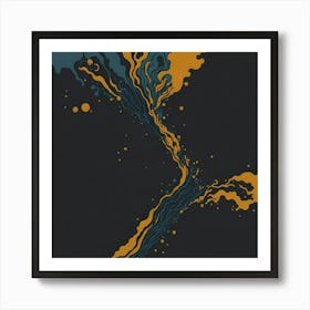 Abstract Liquid Paint Dynamic Art Print