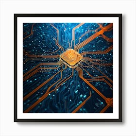 Computer Circuit Board 19 Art Print