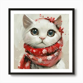 Christmas Cat 3 Art Print