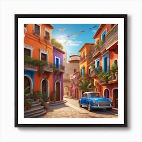 Old Town Mexico Art Print