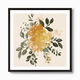 Yellow Roses Art Print