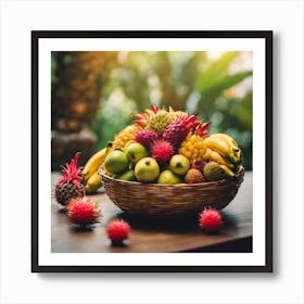 A Symphony of Fruits in Nature's Light Art Print