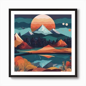 Landscape Painting 3 Art Print